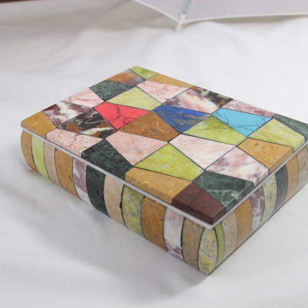 Handmade Multi gemstone natural medium jewelry box, gift wedding storage jewelry-Handcrafted Multi Color Jewelry box-