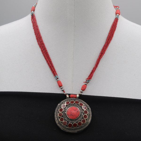 Handcrafted unique design Afghan handmade small beads Pendant Necklace. Afghan Tribal Necklace Kuchi Necklace vintage Necklace Gypsy